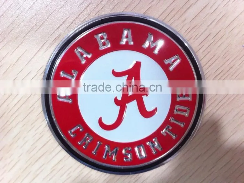 printing embossed round metal aluminum sticker