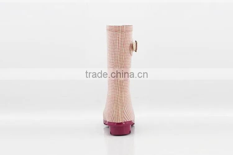 High quality Environmental high heels women rubber rain boots