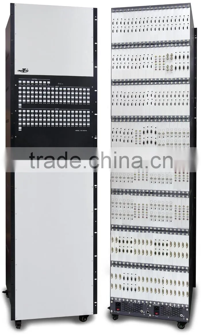 EDID Calculation Long Distance Drive Feature Extensible Remote Controller HDCP 144x144 Modular and Scalable Matrix Switcher