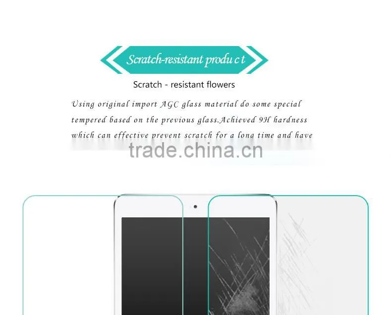 HUYSHE 0.3mm 9h hd 2.5d round edge high quality cooyee screen protector for ipad 2