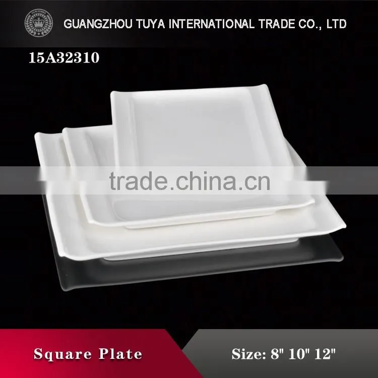 Sale wedding banquet hall event white cheap white square wholesale plates