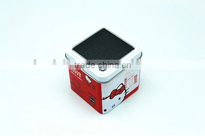 With the beauty of the hello Kitty tin box