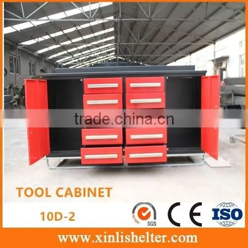10 Drawers 7FT Heavy Duty Metal Garage Tool Cabinet