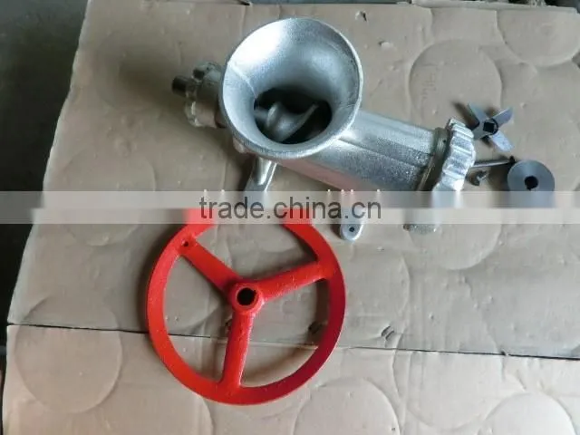 commercial /cast iron //electro-plated tin manual meat mincer no. 32