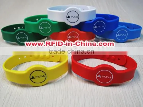 High Performance RFID Technology Wristband, Colorful RFID Silicone Wristband