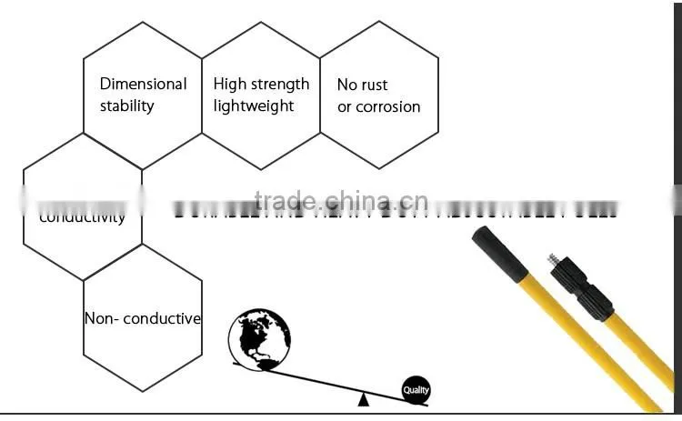 Non-conductive thermal insulation window cleaning extension pole