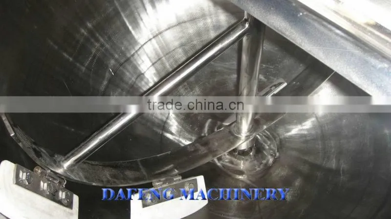 Vertical steam heated jacket kettle cooker