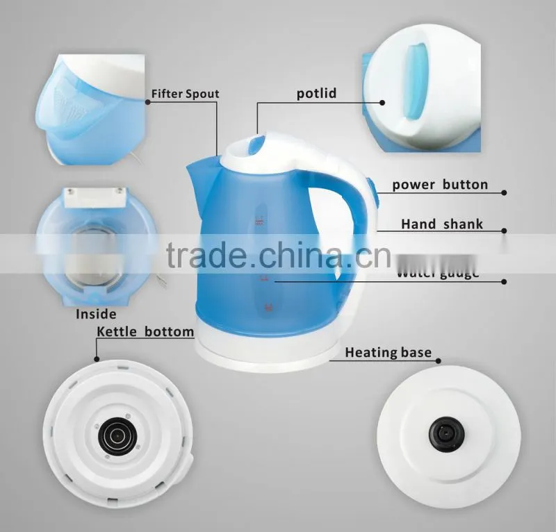 Hot Sale 1.7L Plastic Electric water Kettle