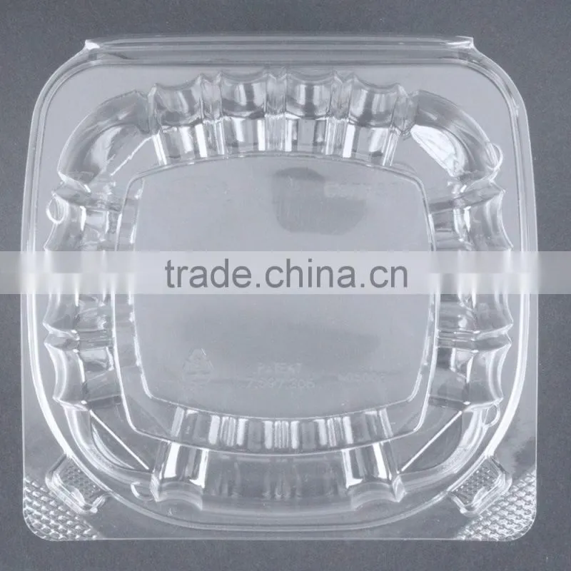 disposable clear hinged clamshell roll cake container