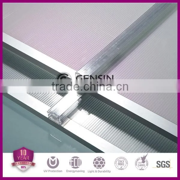 U Shaped Mutiwall Hollow Polycarbonate Sheets 8-wall Layers 16-20-25-30mm thickness For Roofing Skylight