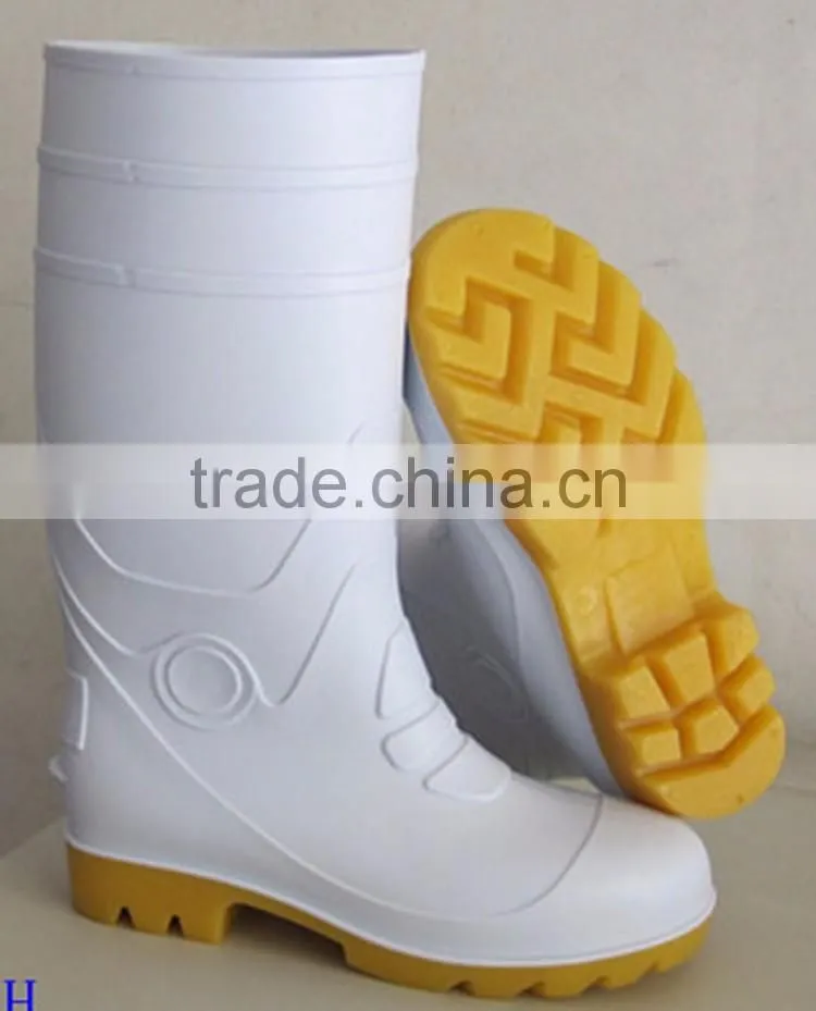 CE Certified Black PVC Safety Gumboots for Men S5