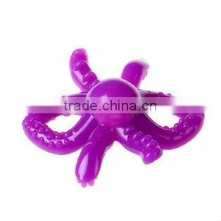 2014 new design octopus silicone rubber baby toothbrush