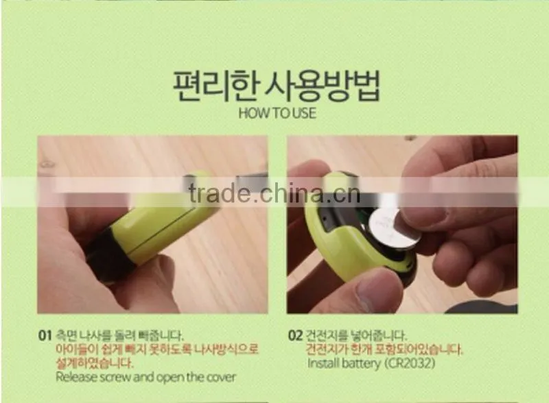 New design cute Universal Mobile Phone Screen Cleaner with CR2032 button battery and 6 colors for optional