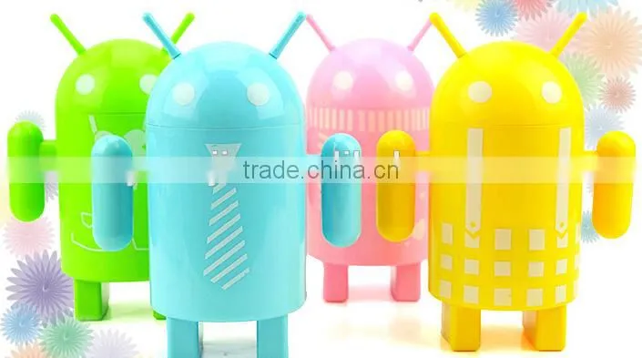 Supply creative fashion Android robot colorful light / small Night light --green