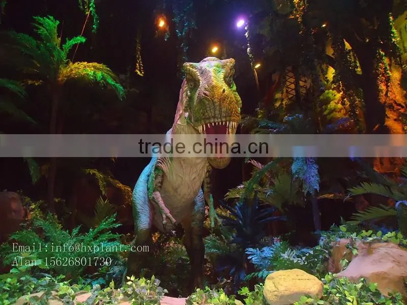 Artificial fern fake green plant decor for dinosaur world theme park