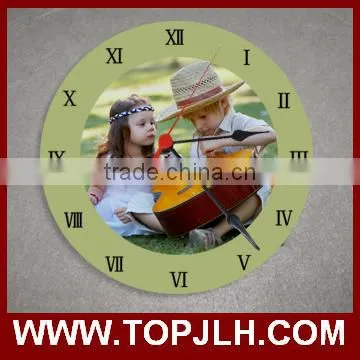 Topjlh good performance custom photo print sublimation wall clock