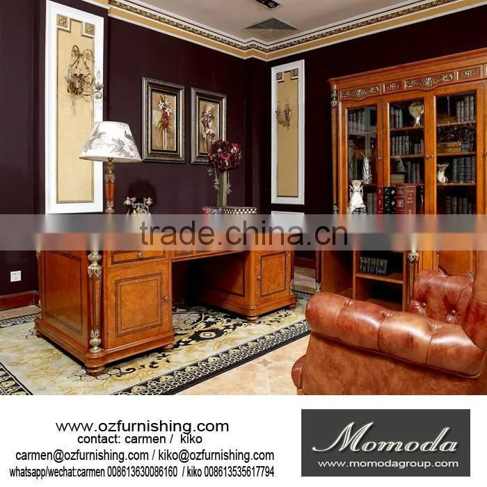 YB29 Luxirious cherry wood executive office desk office furniture /Classical Luxury Italian Design Solid Wood Office Table