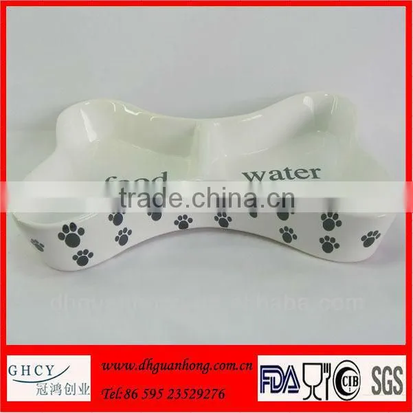 Dolomite Bone Shape Pet Bowl