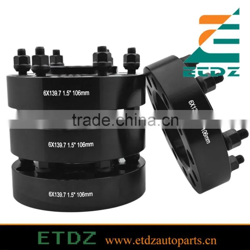 Black 1.25" Thick 6x139.7 Hub Centric Wheel Spacers for Toyota Tacoma Tundra 4 Runner
