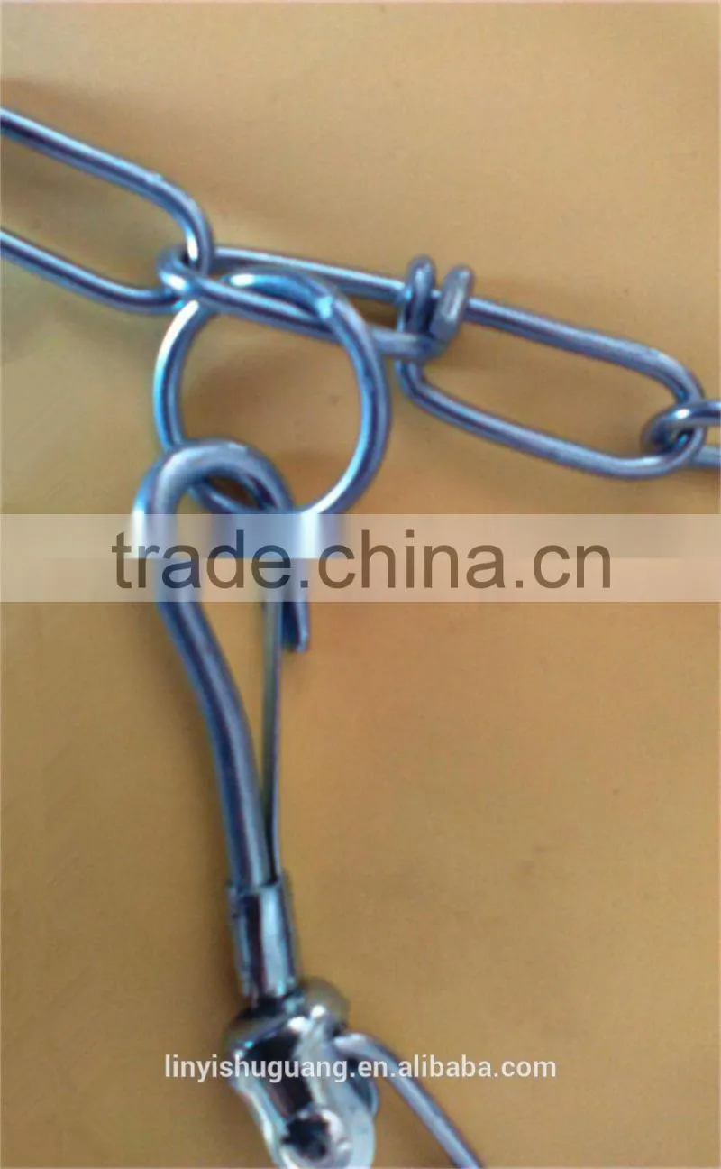 zinc plated dog chain with soft lead
