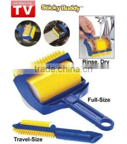 hot Dog Cat Sticky Buddy Reusable Schticky Lint Roller Pet Hair Remover