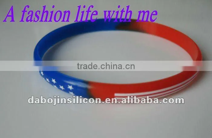 America flag silicone bands