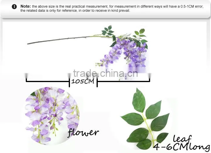decorative artificial flower home handicraft silk wistaria wedding decoration centerpieces