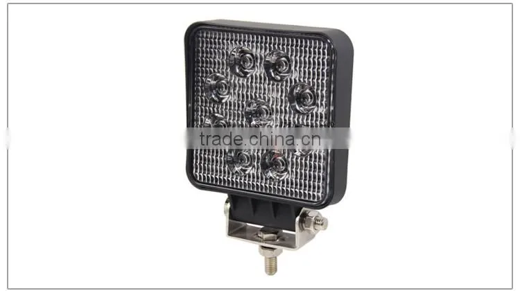 27W Plastic LED Working Lamp Square LED Truck Work Lights