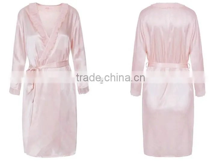 sleepwear wholesale fasion sexy image satin 100% silk nightgowns
