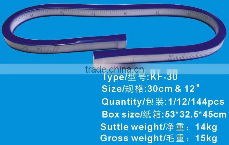 2017 New Kearing 30CM Flexible Folding Curve Ruler For Fashion Design