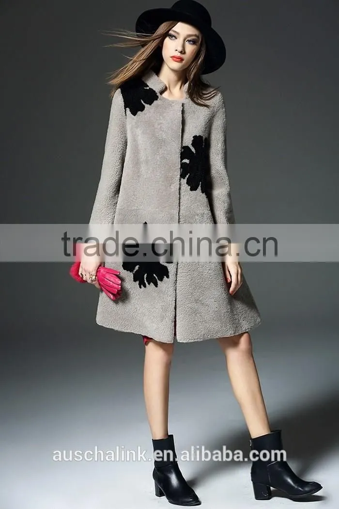 2016 german style high quality windproof womens wool coat