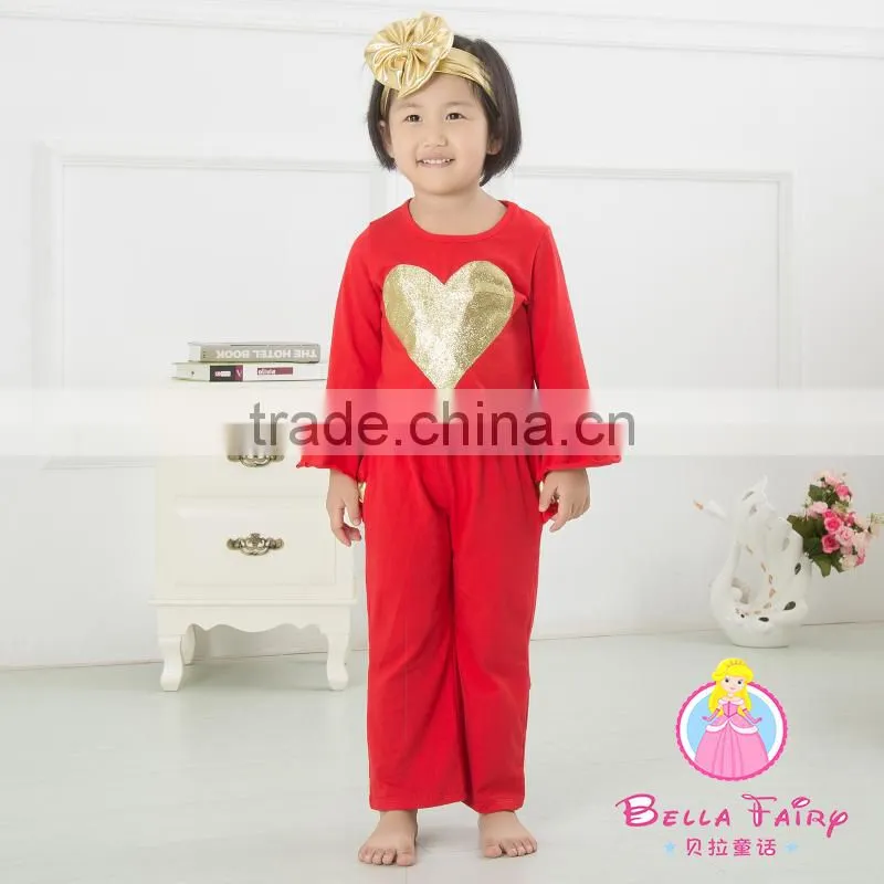 china product and low price wholesale golden autumn outfits with headband for 6monthes -8years baby kids warmer