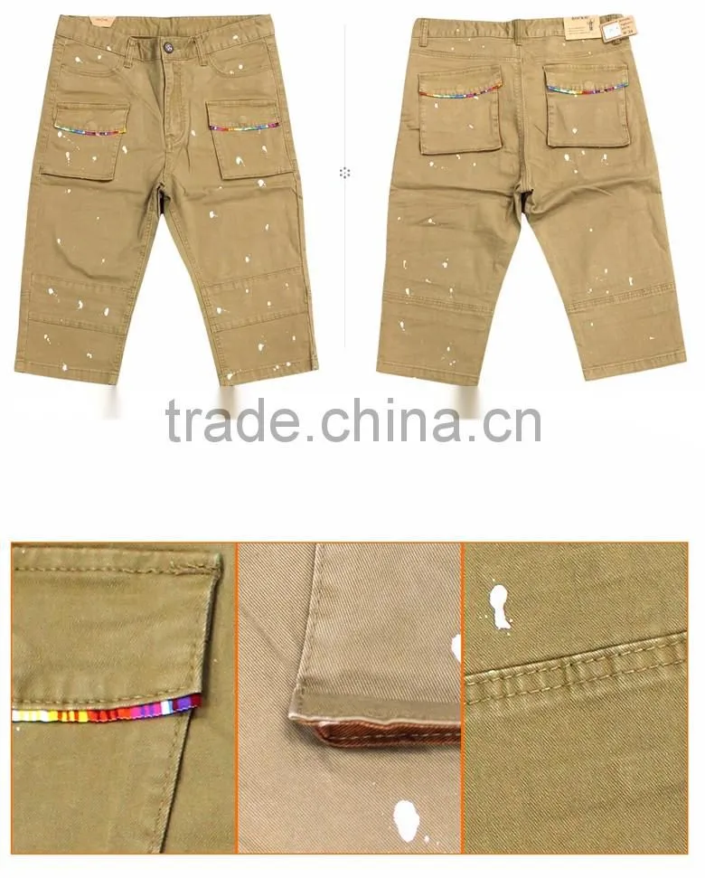 phs0708 casual summer short man's jeans cotton pants MOQ 300