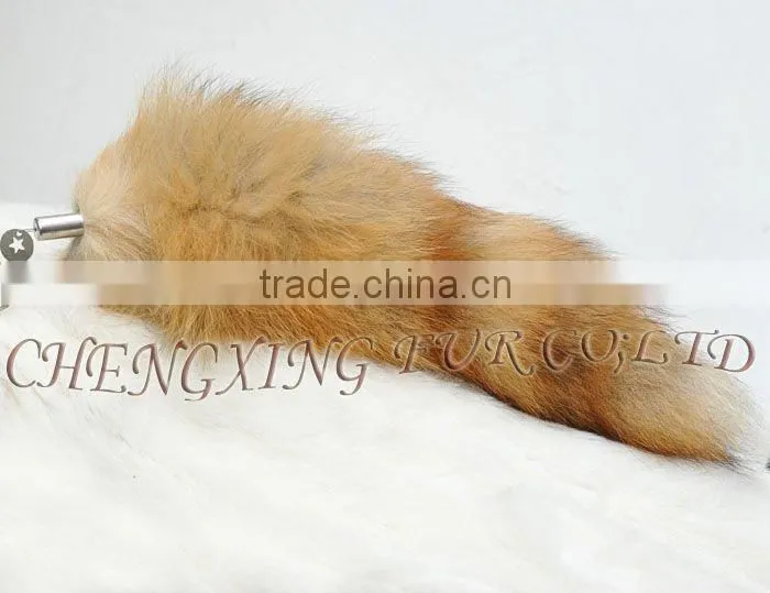 CX-R-42 Genuine Fox Fur Tail Key Chain