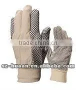 Confortable Cotton gloves with Black PVC dots all-purpose working gloves