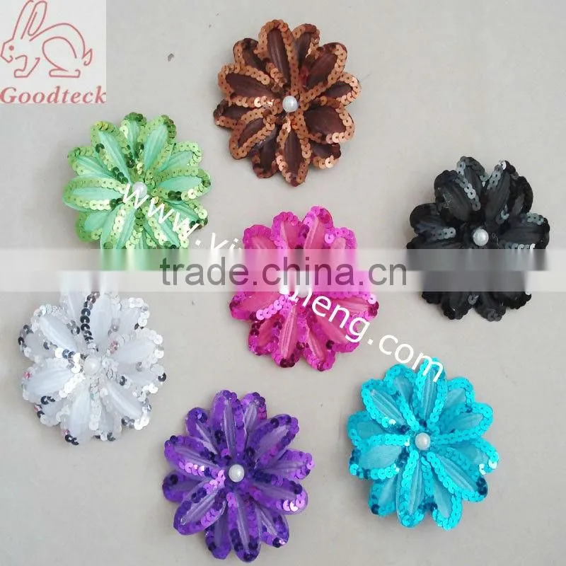 sequin lime green daisy flowers