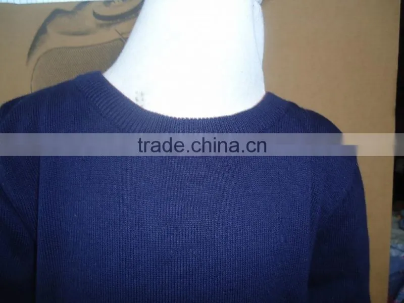 2016 kids navy blue hand knitted elbow patche sweaters for babies