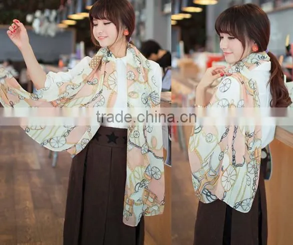 Fashion Women's Wheel Pattern Chiffon Type of Scarf for Women 13420