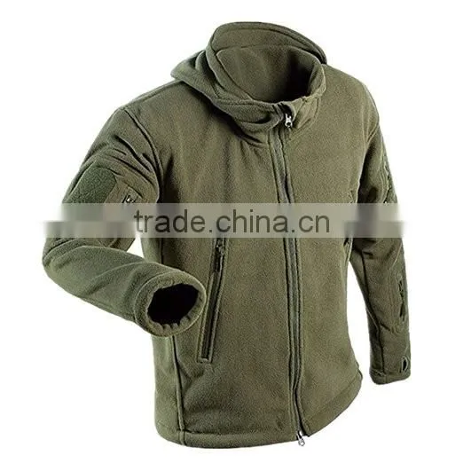 full zipper custom brand logo micro polar fleece hoodie