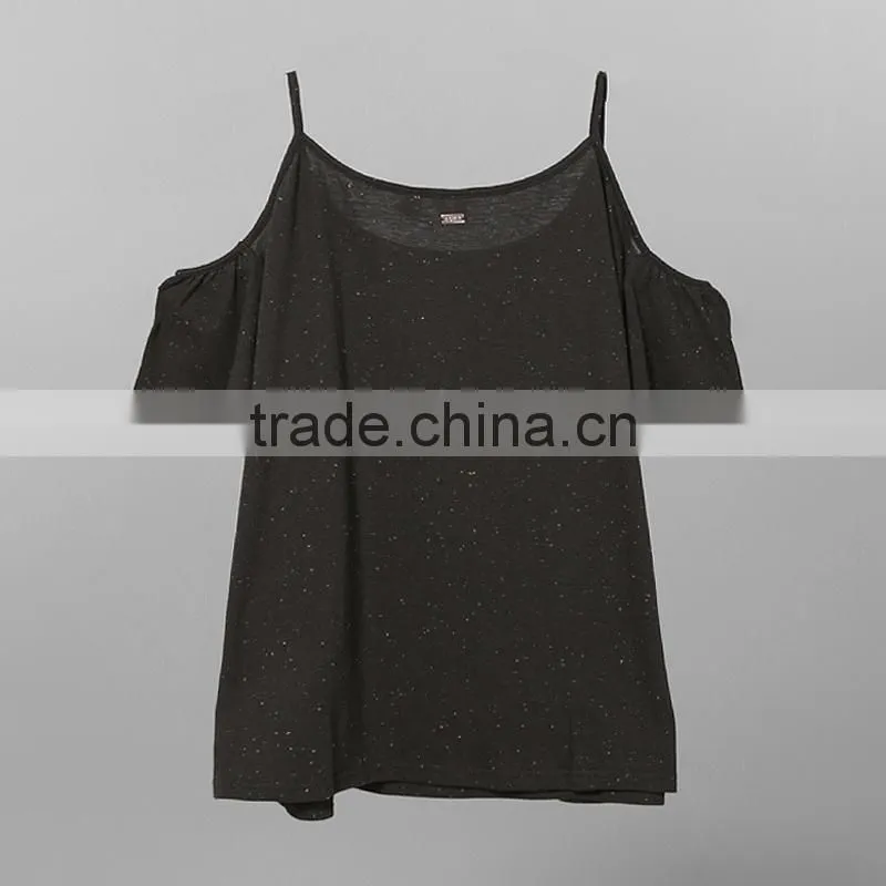 women's off shoulder top camisole print tshirt custom