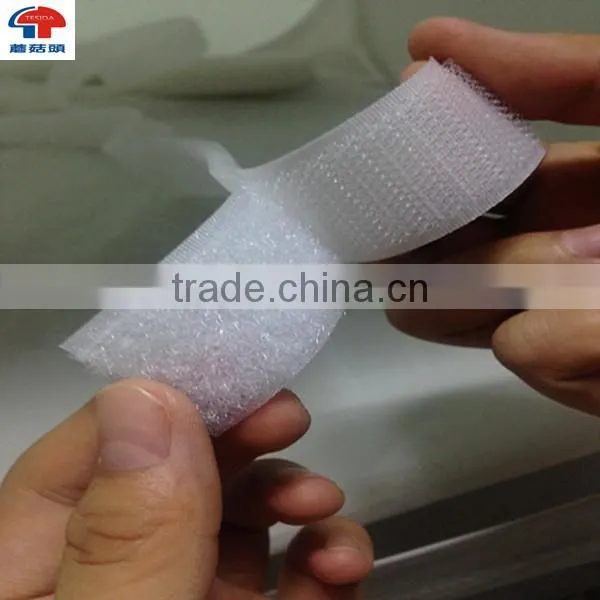 Polyamide sew on hook and loop fastening tape for tents