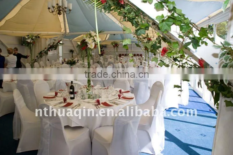 black wedding lycra spandex chair cover and polyester table cloth for party banquet