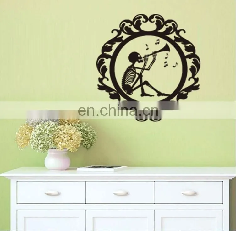 Halloween Theme Skeletons Frame Window/Wall Sticker Halloween Decoration Home Decoration