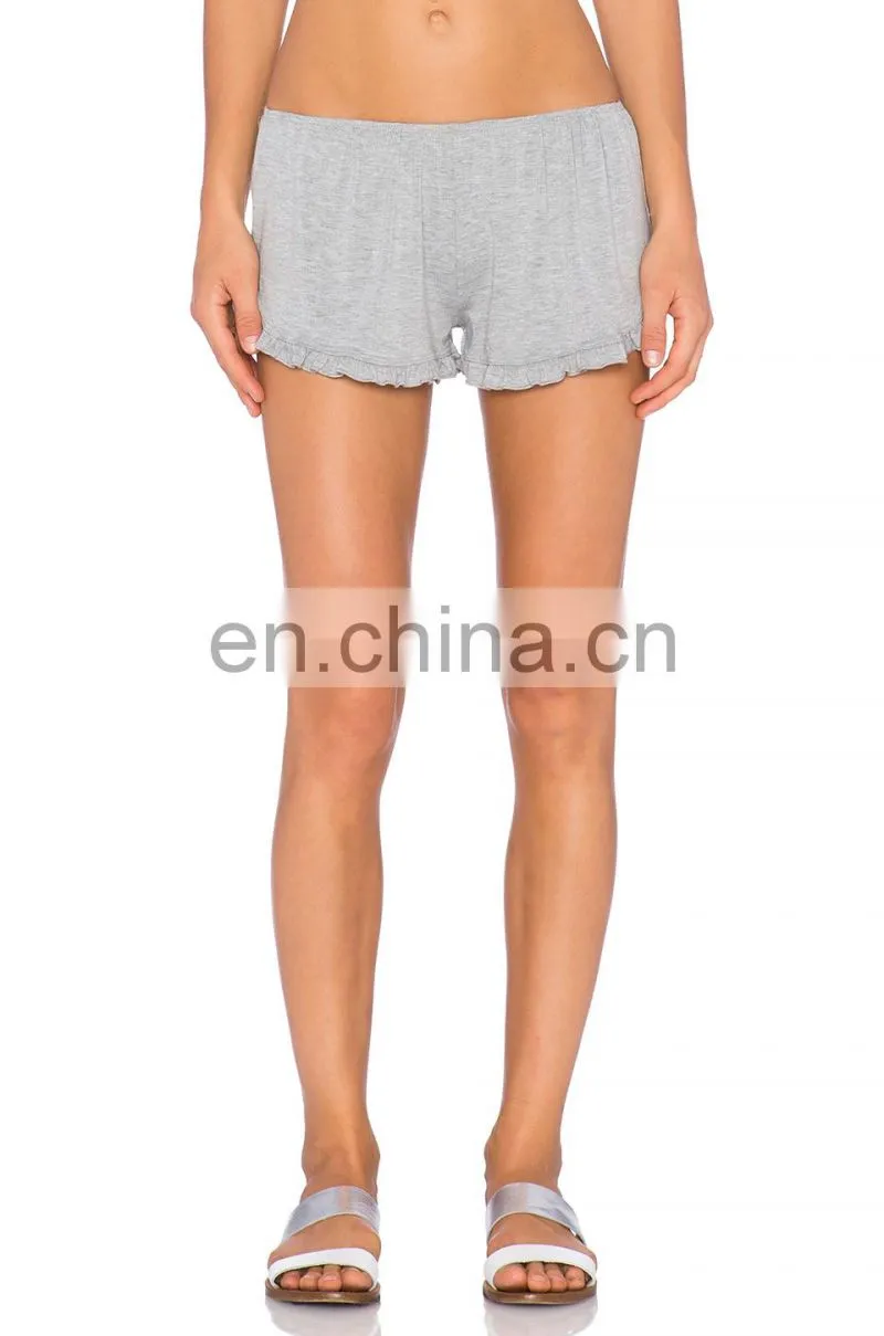 Wholesale Ruffled Hem Sports Gym Shorts