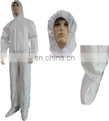 Alibaba Supplier PP/SMS Waterproof Disposable Coverall