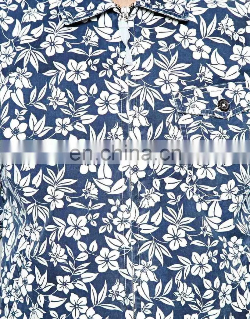 Windcheater Jacket in Floral Print/men lapel jacket/clothing supplier china/wholesale apparel model-sc256