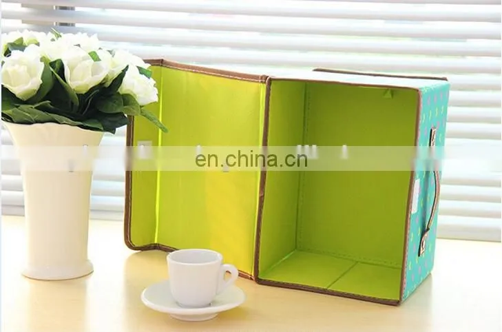 Hot sale Hear Parted Printed Foldable Non-woven Sundreis Organizer Storage Box
