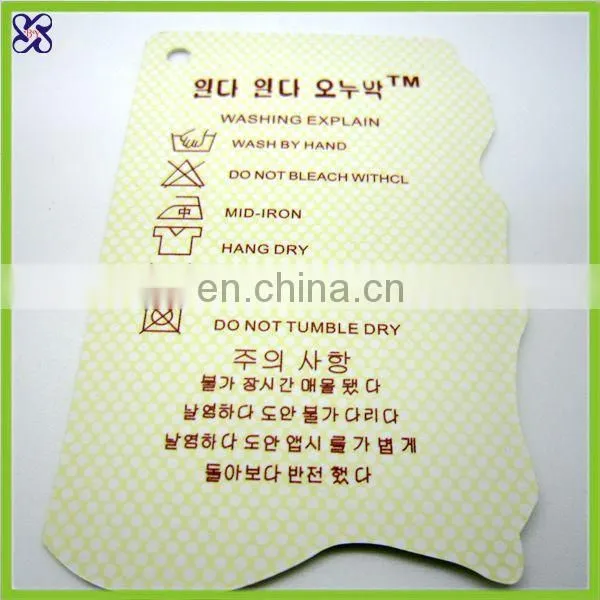 Cardboard hanging tags/Jeans paper hang tag