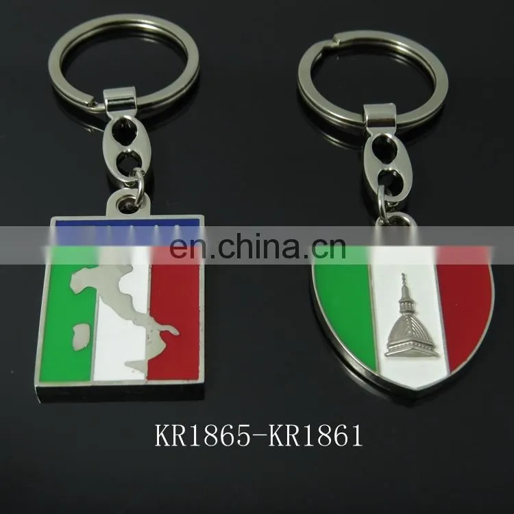 souvenir tourist metal keychain souvenir italia keychain