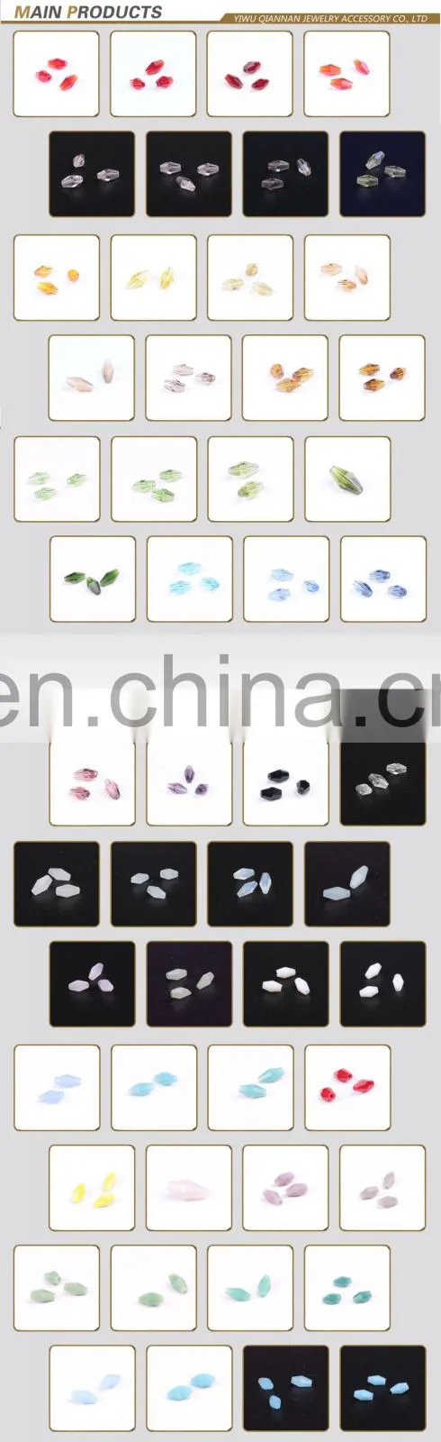 Pujiang wholesale high grade artificial crystal transparent bicone beads with high quality orange 3*6 mm beads for jewelry